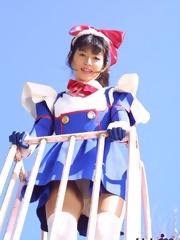 Akane gets her sailor suit taken off by her guy as he ties her up