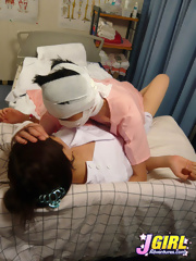 Japanese nurse fucked by horny patient