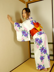 Japanese slut Kasumi gets fucked in her kimono