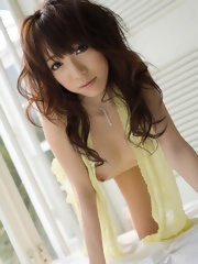 Kanako Tsuchiya hot Asian teen model shows off her hairy pussy