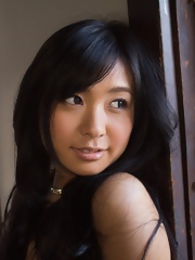 Lovely teen Nana Ogura sexy smile posing her big tits