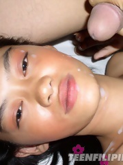 Mega busted Alma Chua gets sticky facial cumshot