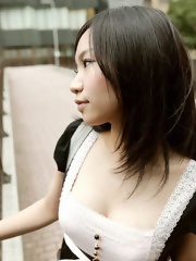 Mio sexy Asian teen is a maid who also enjoys modeling for fun