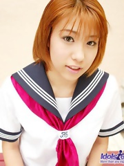 Yuri is an Asian slut who enjoys teasing the guys when she wears her sailor suit
